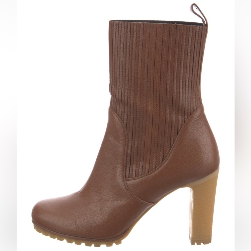 Gucci Leather Colorblock Pattern Leather Boots